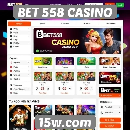 Interface do usuário no site BET 558 CASINO